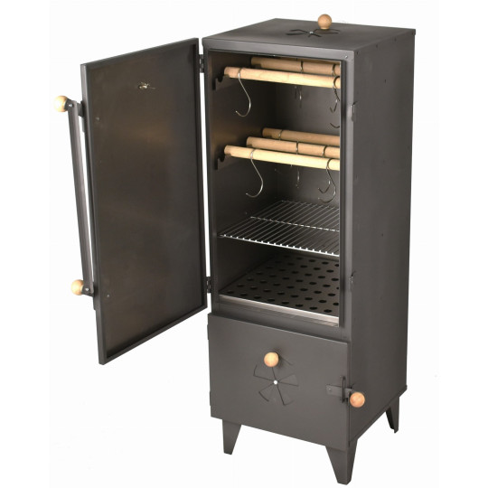 Dublă cameră cuptor metalic pentru afumare