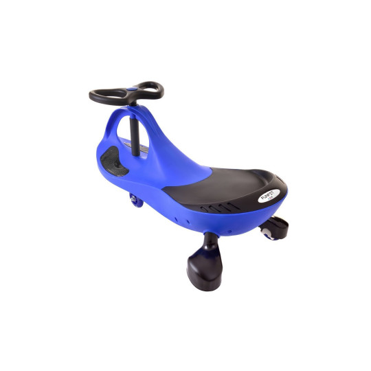 Mașinu auto electrică pentru copii de culoare albastră cu roți colorate LED.