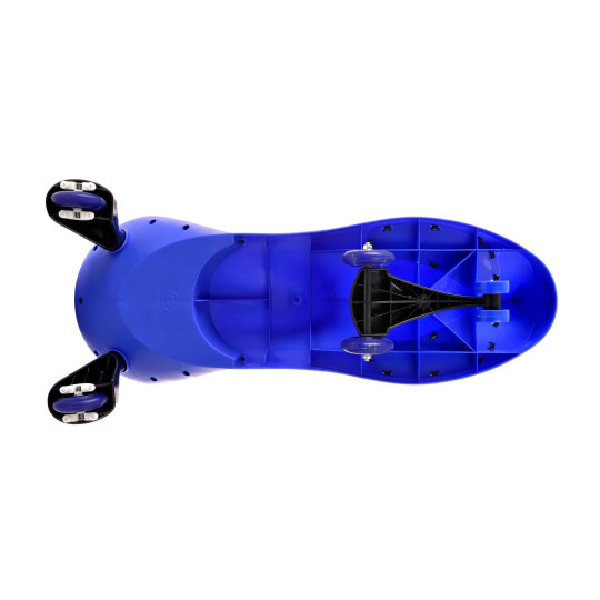 Mașinu auto electrică pentru copii de culoare albastră cu roți colorate LED.