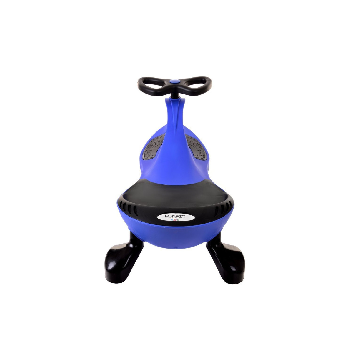 Mașinu auto electrică pentru copii de culoare albastră cu roți colorate LED.