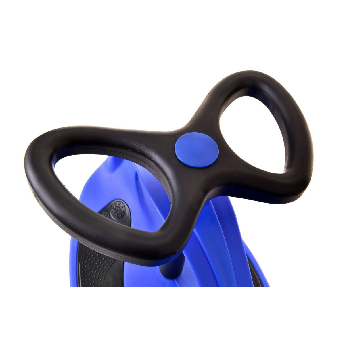 Mașinu auto electrică pentru copii de culoare albastră cu roți colorate LED.