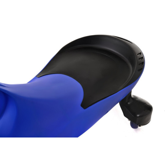 Mașinu auto electrică pentru copii de culoare albastră cu roți colorate LED.