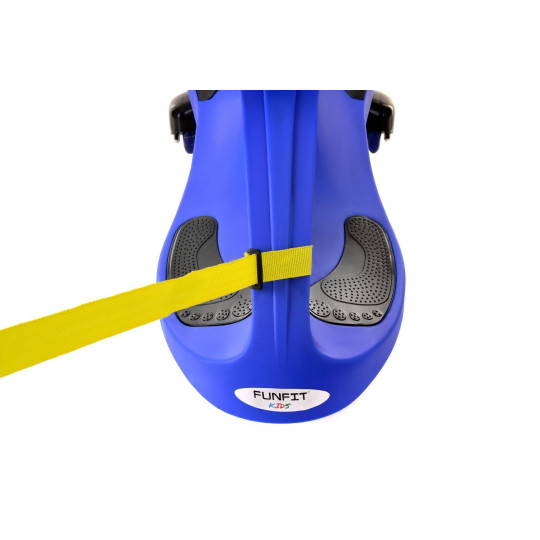 Mașinu auto electrică pentru copii de culoare albastră cu roți colorate LED.