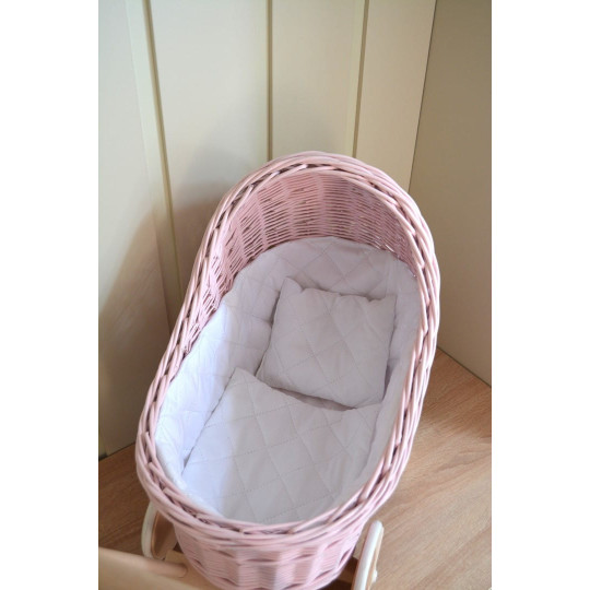 Cărucior mic pentru păpuși de culoare roz