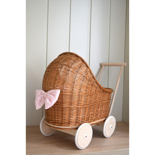 Cărucioare maro de calitate cu roți din cauciuc pentru copii