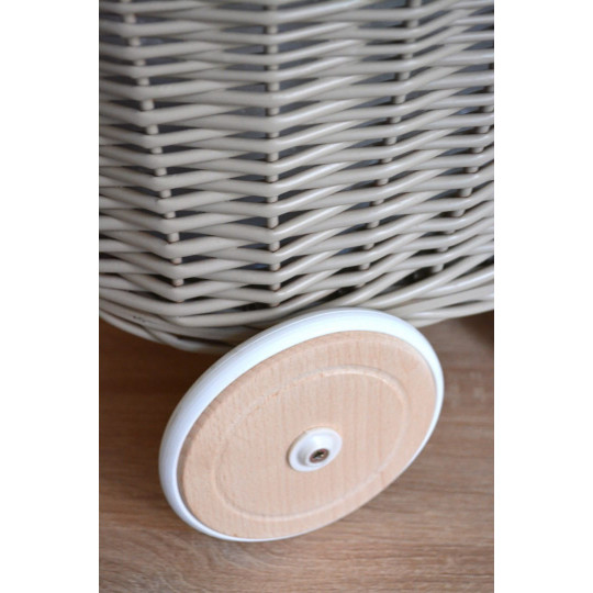 Coș de ratan pentru copii de culoare bej