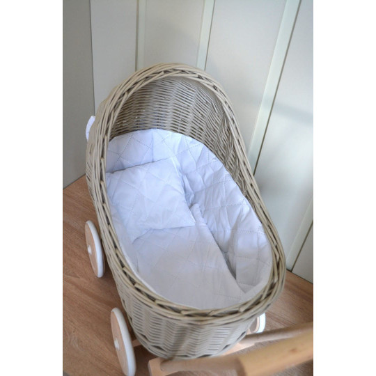 Coș de ratan pentru copii de culoare bej