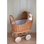Cărucioare de copii tricotate de culoare maro cu fundiță