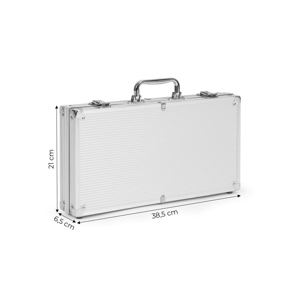 Set de Blackjack Poker 300 jetónuri, 2 pachete de cărți într-o cutie cu lacăt.