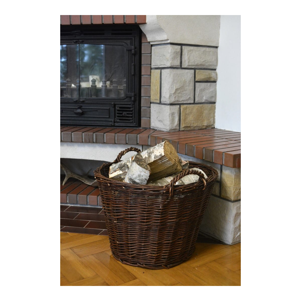 Coș rotund pentru lemne cu diametrul de 55 cm