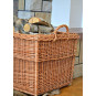 Coșuri mari din ratan pentru lemne, 65x50x40 cm