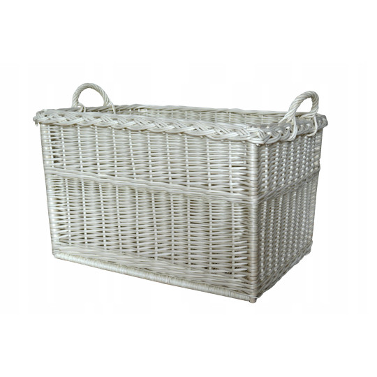 Coșuri albe pentru lemne, 65x50x40