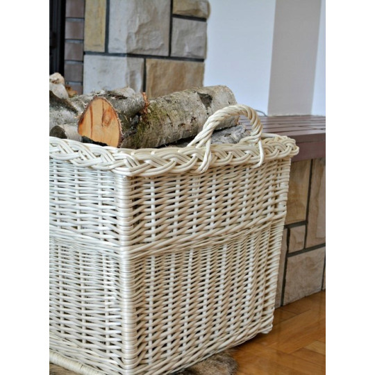 copia de Coșuri albe pentru lemne, 55x40x40 cm