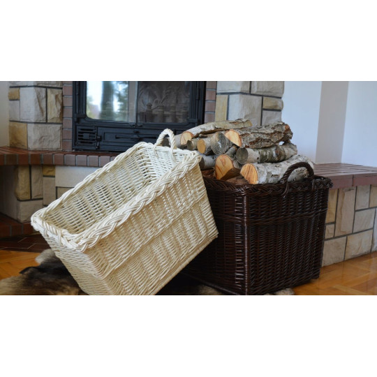 copia de Coșuri albe pentru lemne, 55x40x40 cm