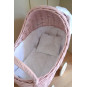 Cărucior roz pentru fetițe, cu fundiță albă