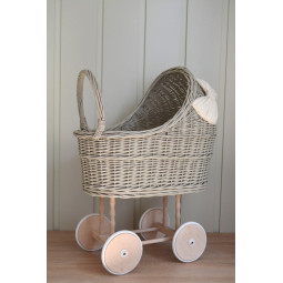 Cărucior bej original cu fundiță