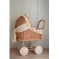 Cărucior din material natural cu volanță