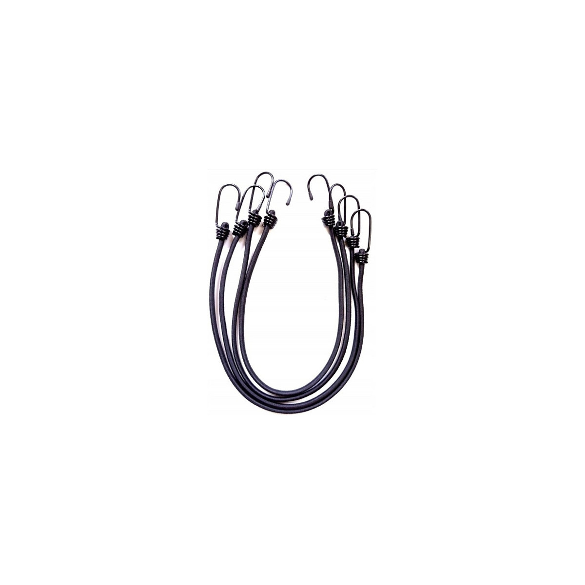 Bungee cord cu cârlige, 50 cm - 4 bucăți