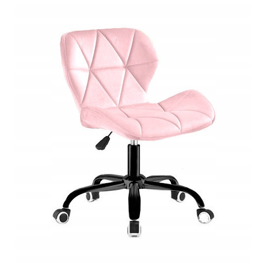 Scaun de birou roz din catifea