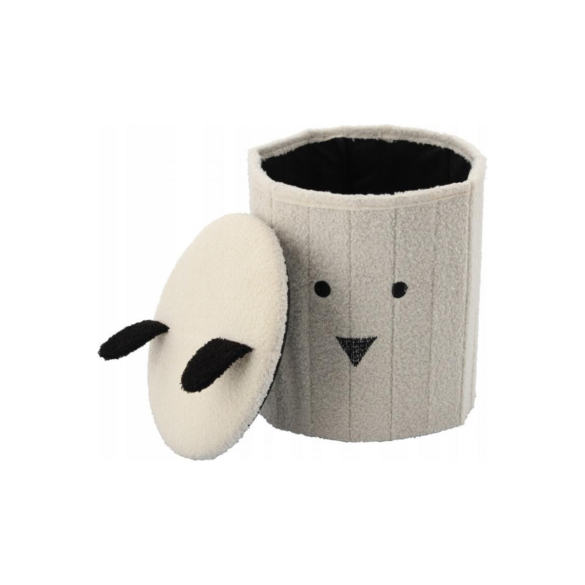 Taburetă pentru copii cu spațiu de depozitare, 28x28x34 cm, de culoare albă