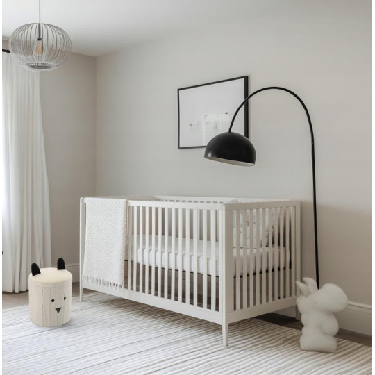 Taburetă pentru copii cu spațiu de depozitare, 28x28x34 cm, de culoare albă