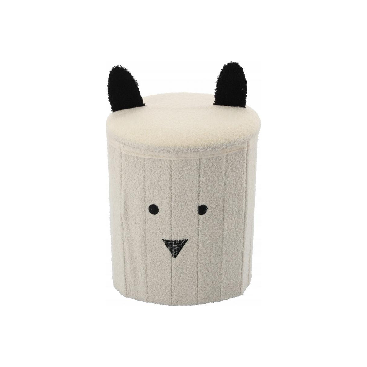 Taburetă pentru copii cu spațiu de depozitare, 28x28x34 cm, de culoare albă