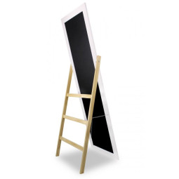 Oglindă mare din lemn de culoare albă, 160 cm