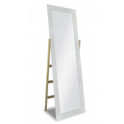 Oglindă mare din lemn de culoare albă, 160 cm