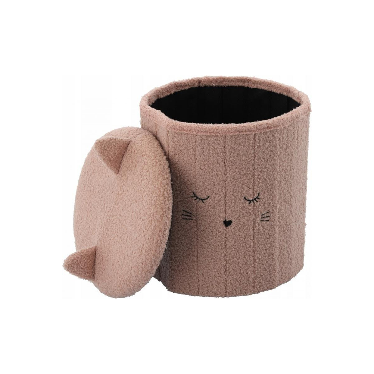 Taburetă pliabilă cu spațiu de depozitare, 28x28x34 cm, de culoare roz