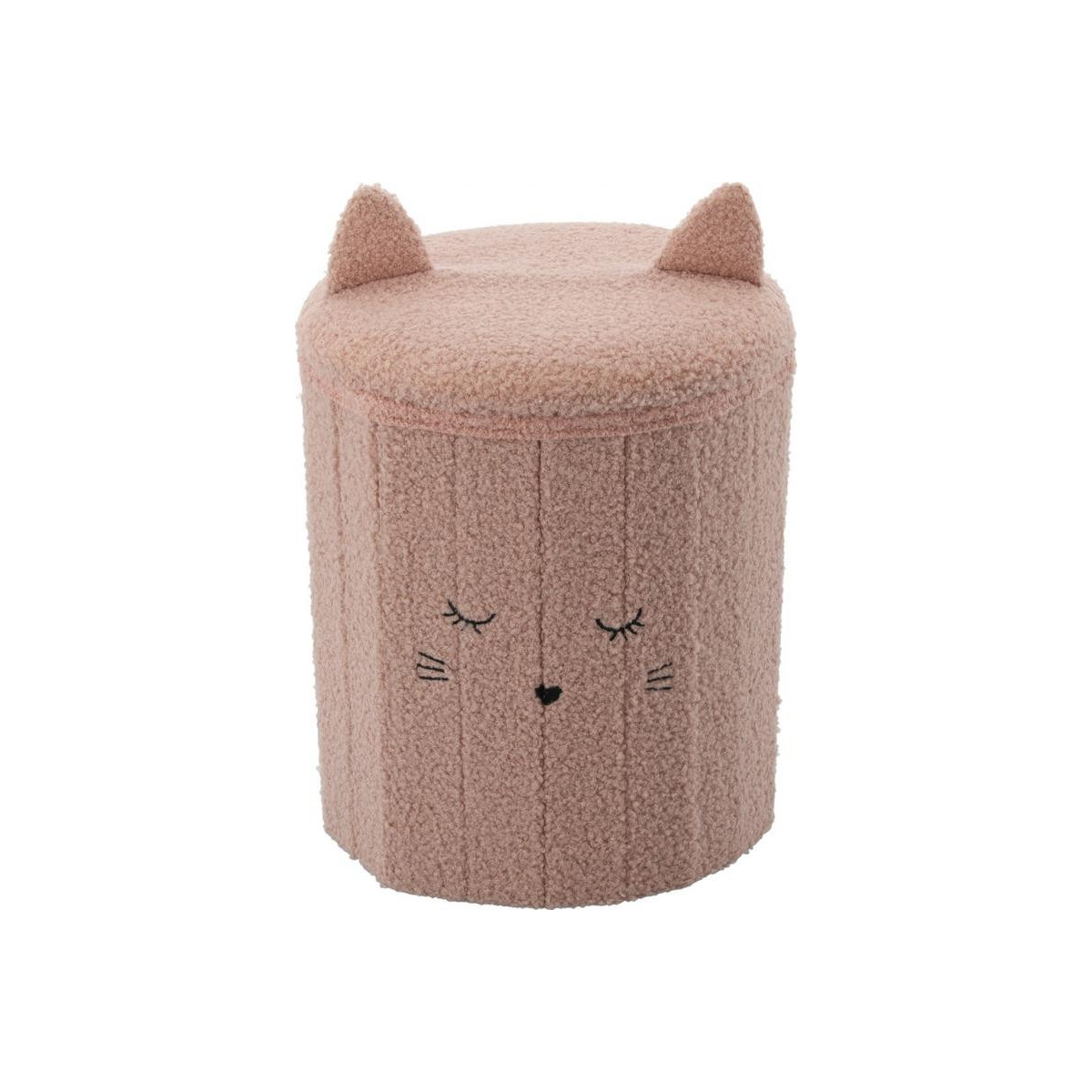 Taburetă pliabilă cu spațiu de depozitare, 28x28x34 cm, de culoare roz