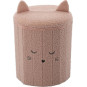 Taburetă pliabilă cu spațiu de depozitare, 28x28x34 cm, de culoare roz