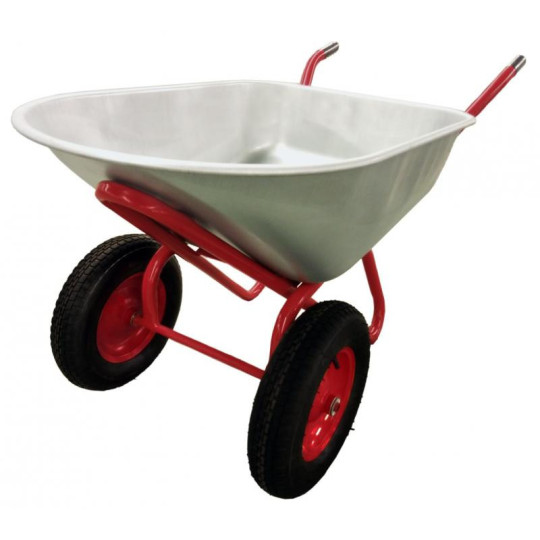 Roata mare zincată, 140L cu 2 roți