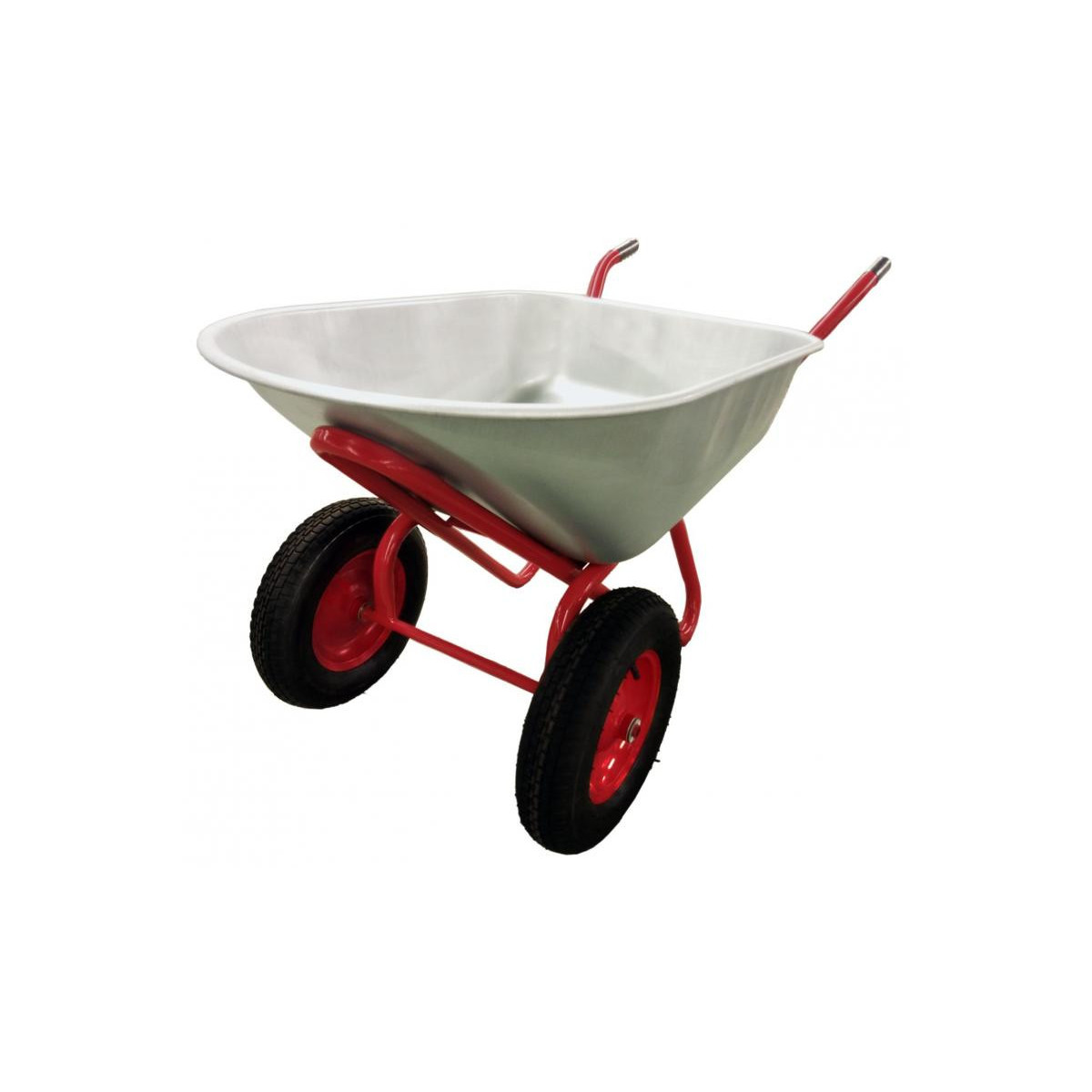 Roata mare zincată, 140L cu 2 roți