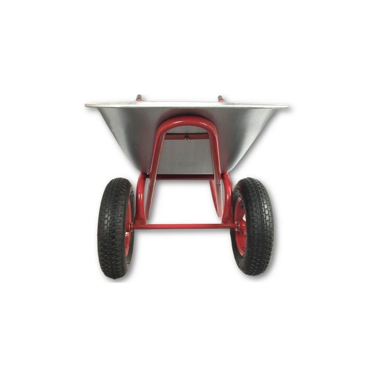 Roata mare zincată, 140L cu 2 roți