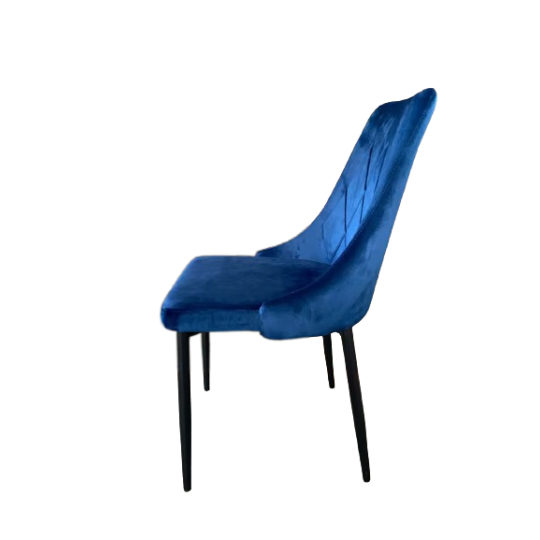 Scaune moderne pentru dining de culoare albastră