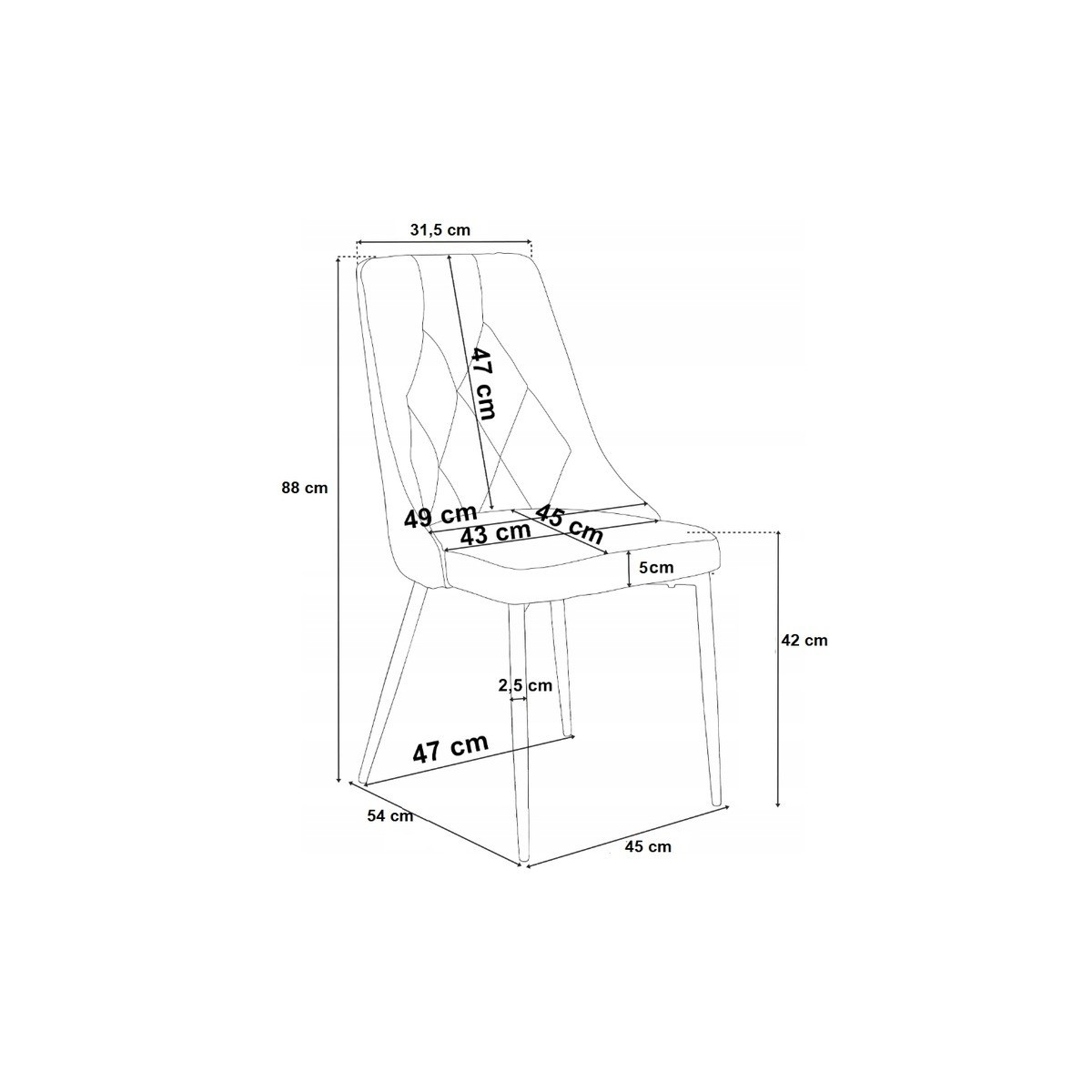 Scaune moderne pentru dining de culoare albastră
