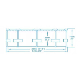 Kvalitní piscină de grădină cu accesorii 305x76 cm