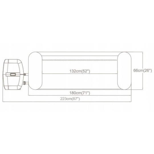 Cada jacuzzi gonflabilă pentru 2-4 persoane 180x66 cm