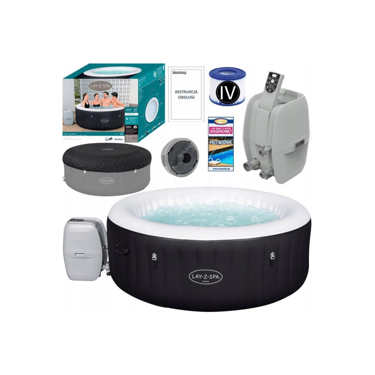 Cada jacuzzi gonflabilă pentru 2-4 persoane 180x66 cm