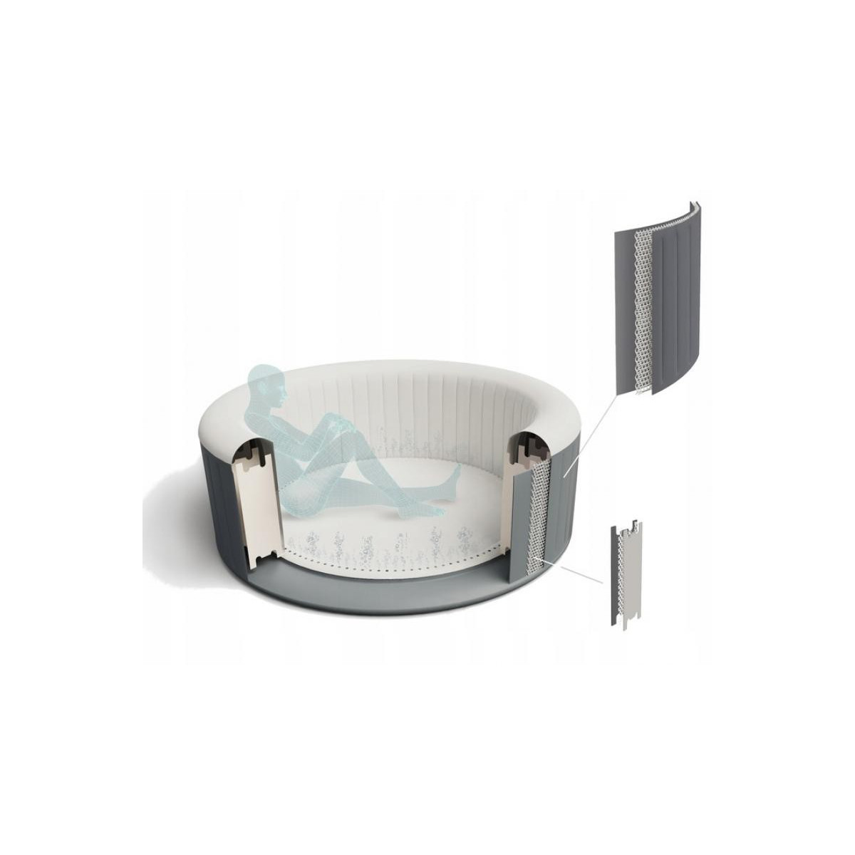 Cada jacuzzi gonflabilă pentru 2-4 persoane 180x66 cm