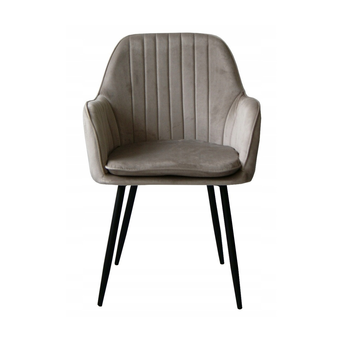 Scaun modern pentru dining de culoare bej QUEEN