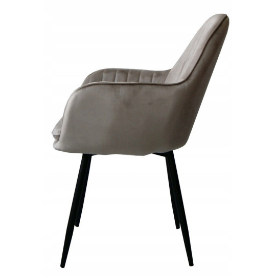 Scaun modern pentru dining de culoare bej QUEEN