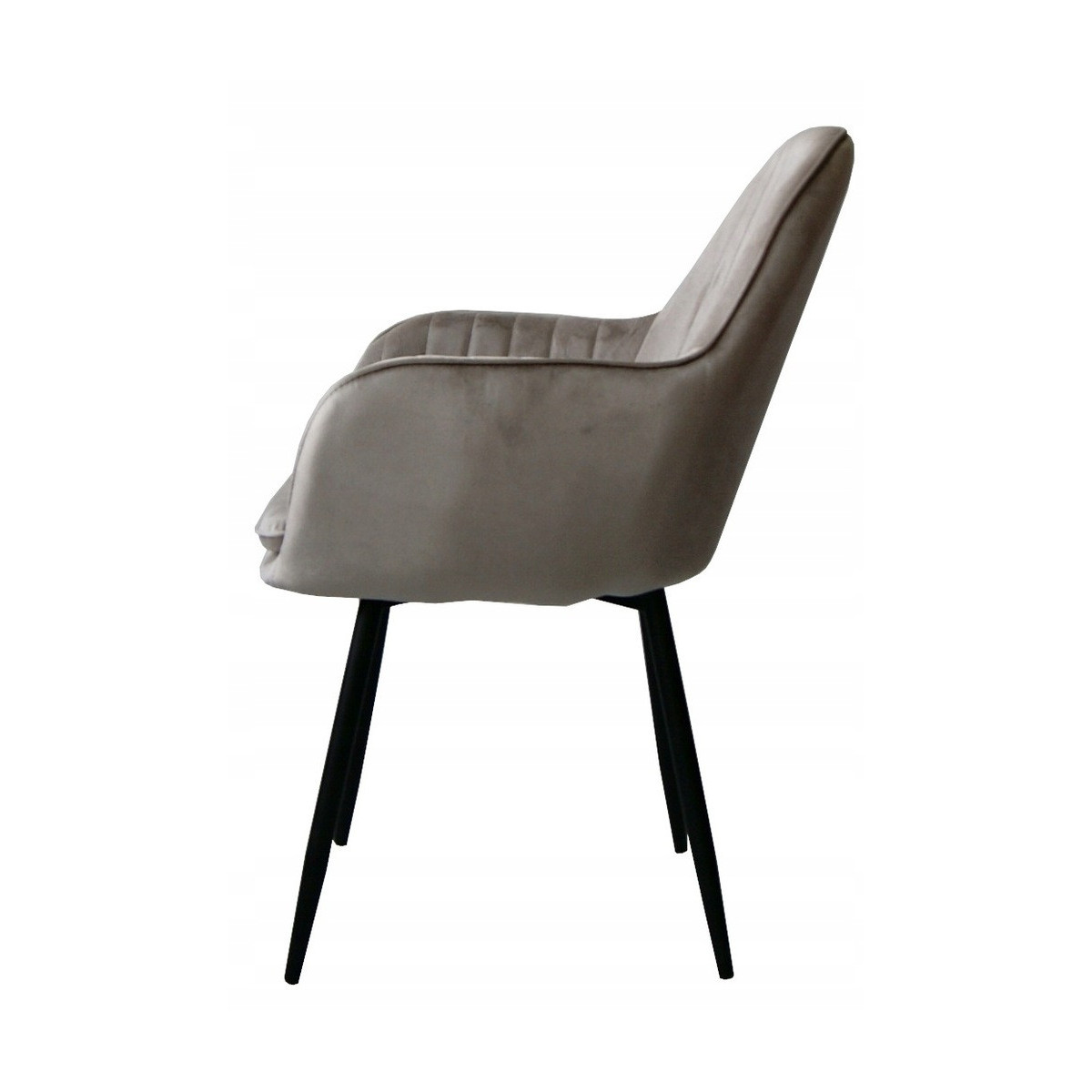 Scaun modern pentru dining de culoare bej QUEEN