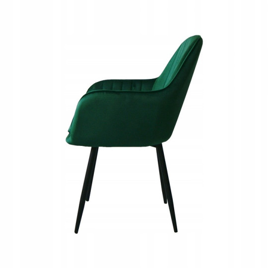 Scaun tapitat de culoare verde pentru sufragerie