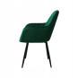 Scaun tapitat de culoare verde pentru sufragerie
