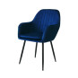 Scaune velur în culoare albastră pentru dining
