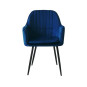 Scaune velur în culoare albastră pentru dining