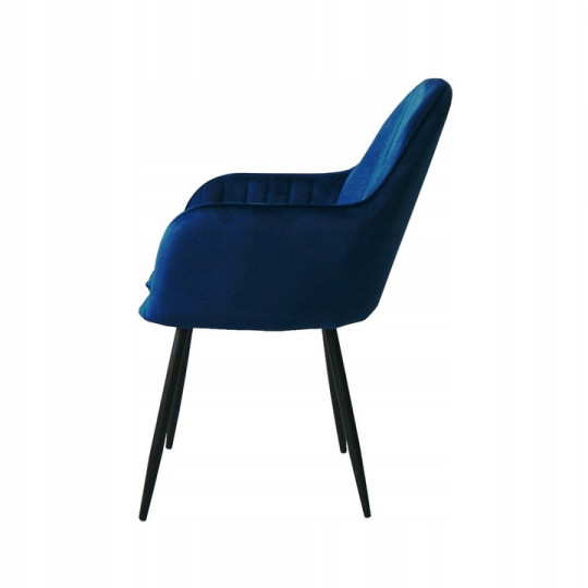 Scaune velur în culoare albastră pentru dining
