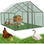 Voliéra metalică de grădină cu acoperiș 4.5 x 3 x 1.95 m