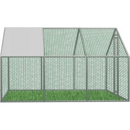 Voliéra metalică de grădină cu acoperiș 4.5 x 3 x 1.95 m